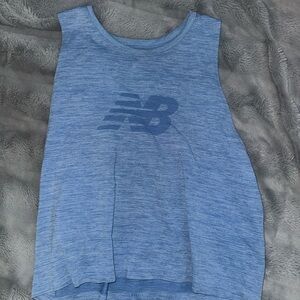 New Balance Sky Blue Cropped Athletic Tank